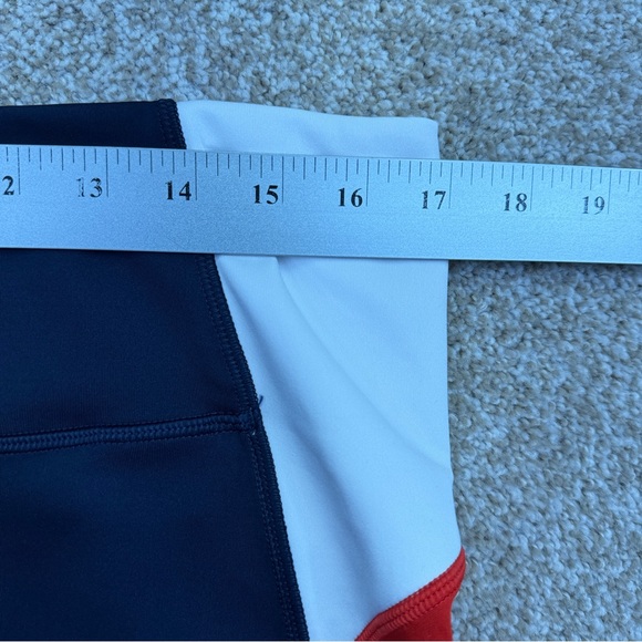 Adidas Navy White Red Performance Biker Shorts Women’s Size XL Aeroready - Picture 7 of 11